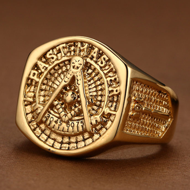 欧美王室贵族神秘组织共济金色兄弟戒指男霸戒指