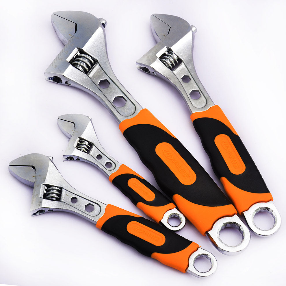 扳手华丰巨箭开口活动活络多用活口工具12寸板子活扳手