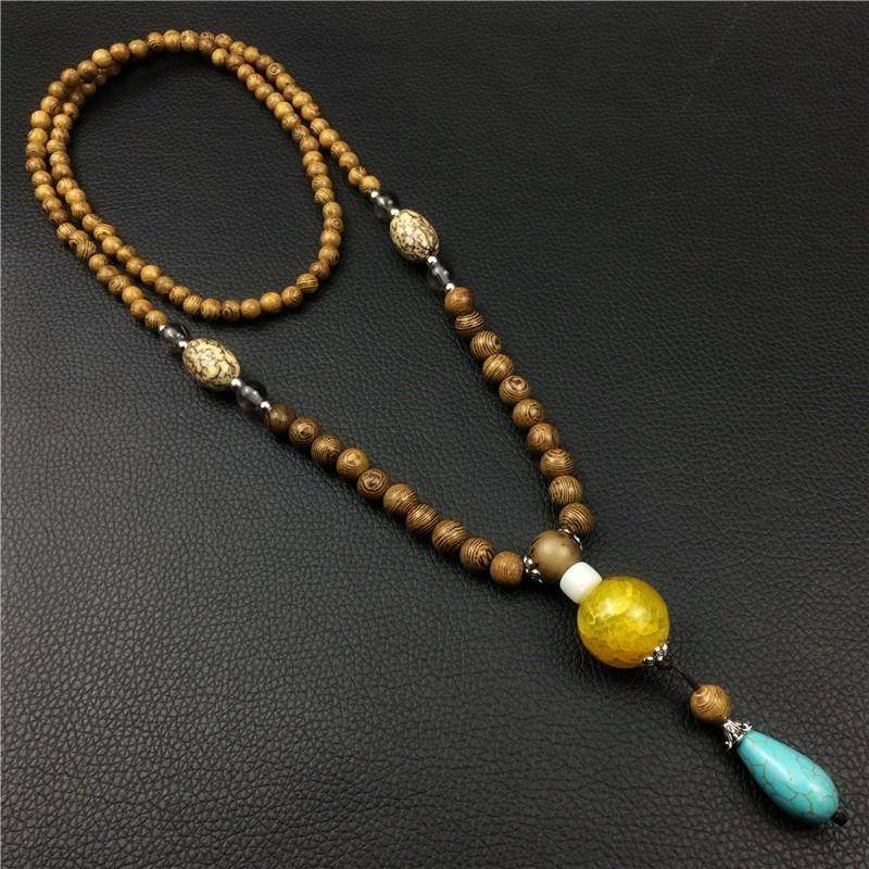 配链佛珠项链男长款男士霸气脖子吊坠配饰挂坠项链