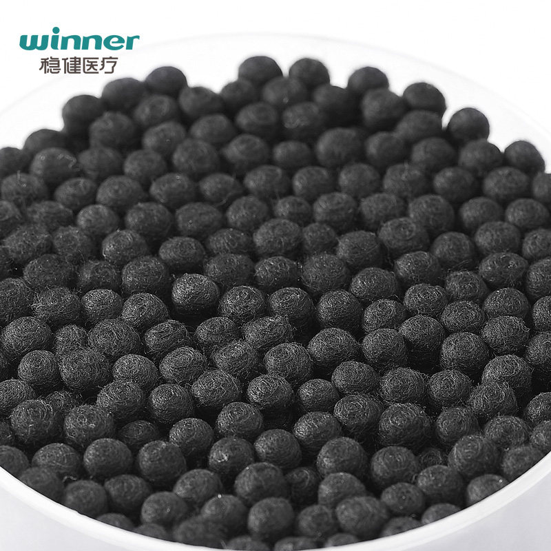 包邮稳健医疗黑色螺旋头棉75cm100支棉签棉球器械