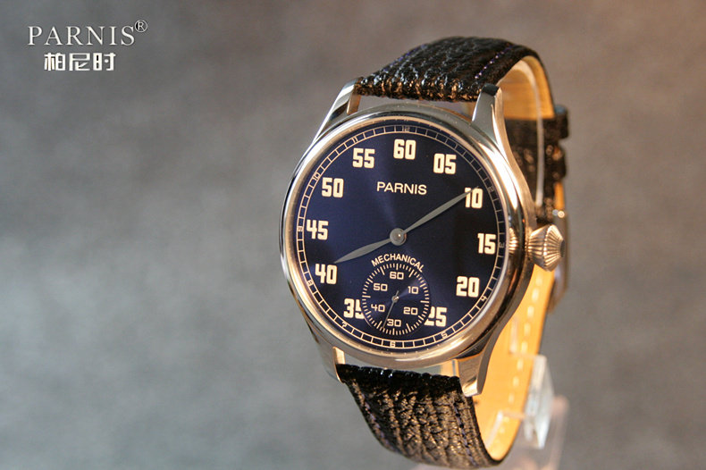 parnis柏尼时机械手表葡萄牙海鸥st3621机芯琼斯剑男士夜光时尚