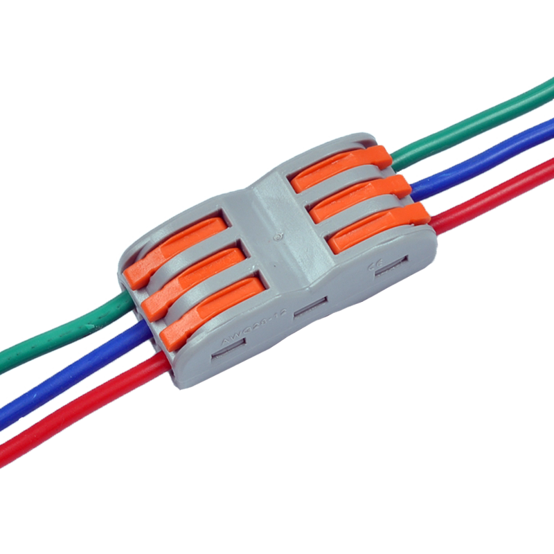 接线三位对接快速接线端子电线压线线头空调spl3接线端子