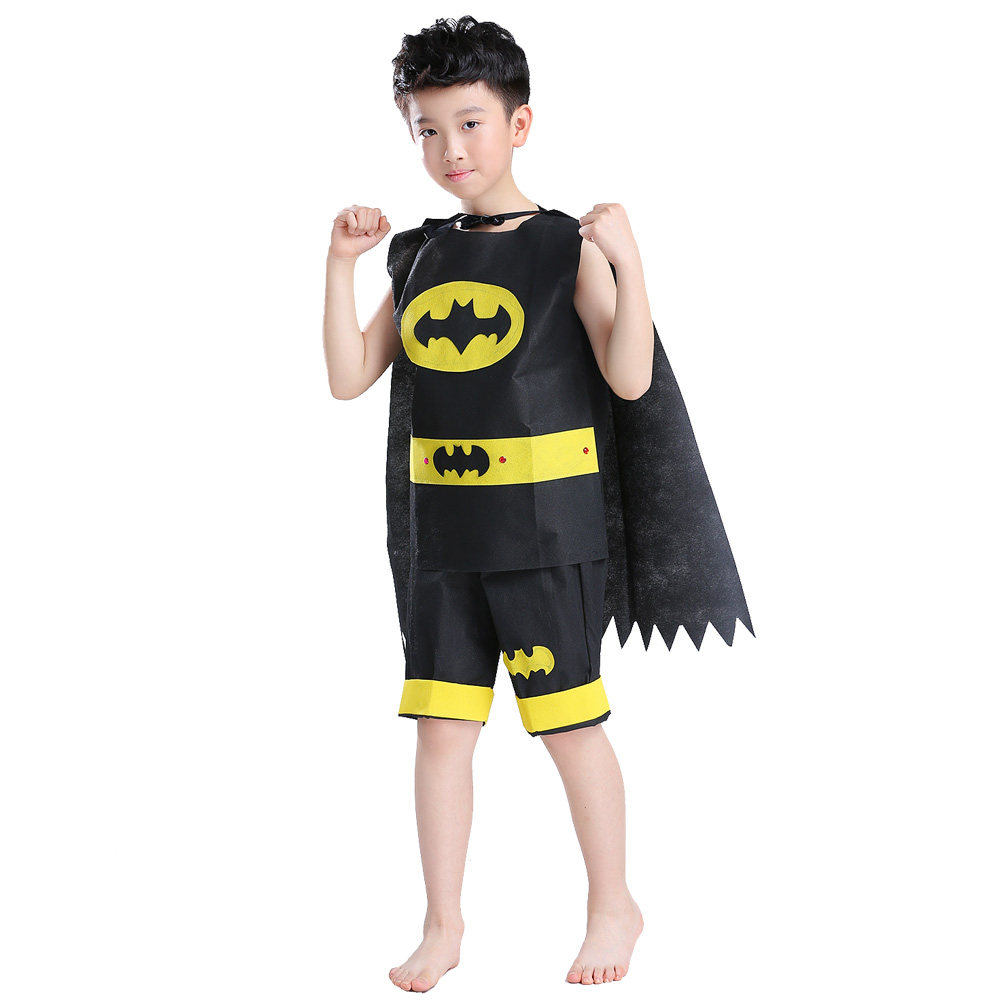 六一环保服装儿童时装手工diy蝙蝠侠套装亲子儿童演出服