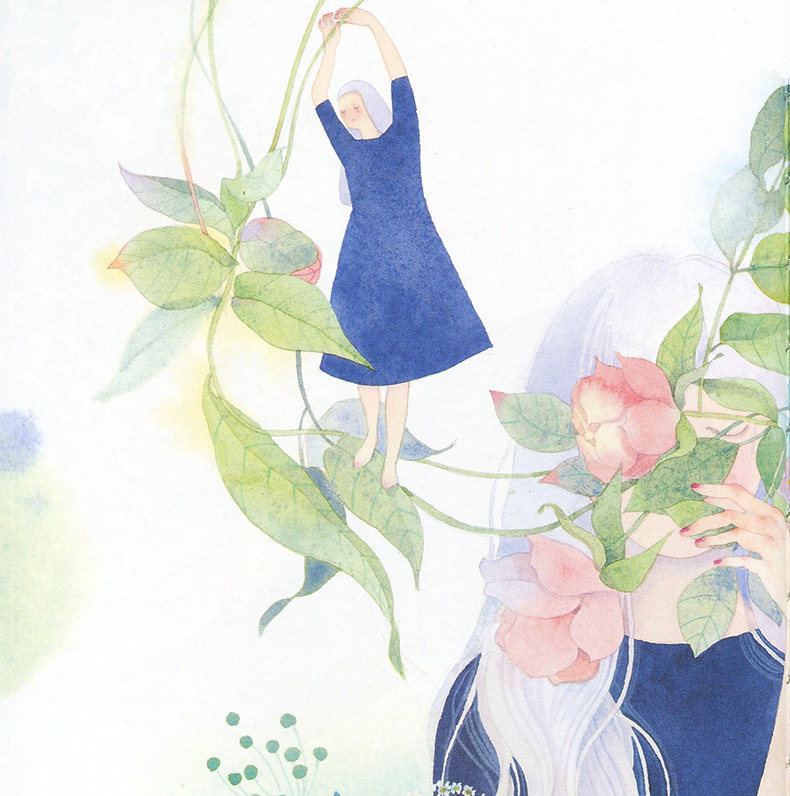 唯美绘本水彩成人入门绘画风景人物植物人植物工艺美术新