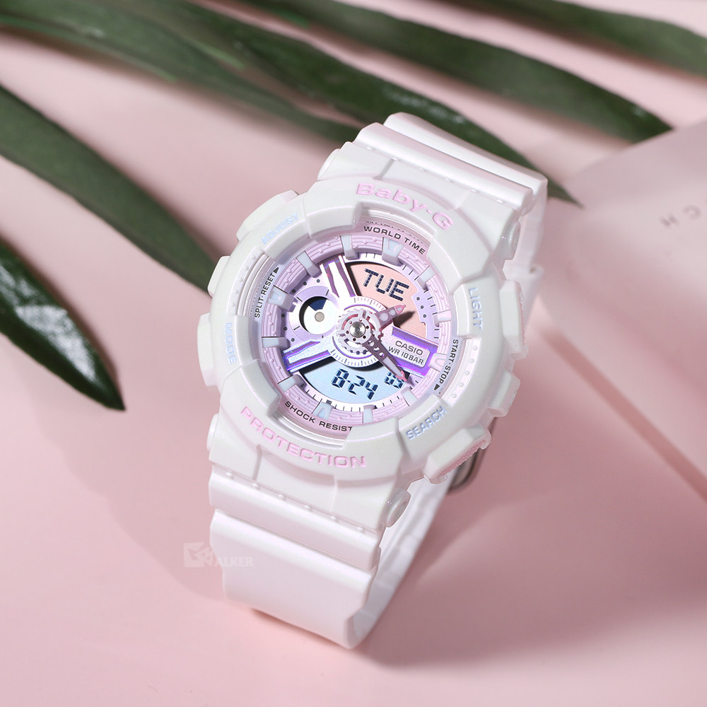 卡西欧babyg七彩变色半透明ins风格防水女表ba110pl1a日韩腕表