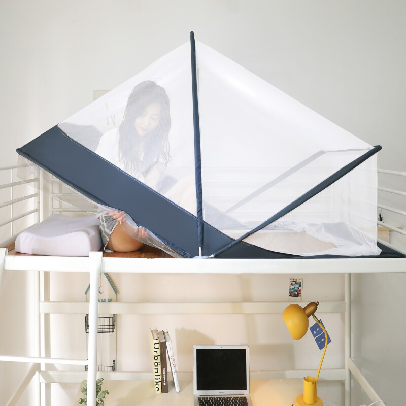 蚊帐夏天网红折叠翻盖学生宿舍床帘一体式上铺蚊帐