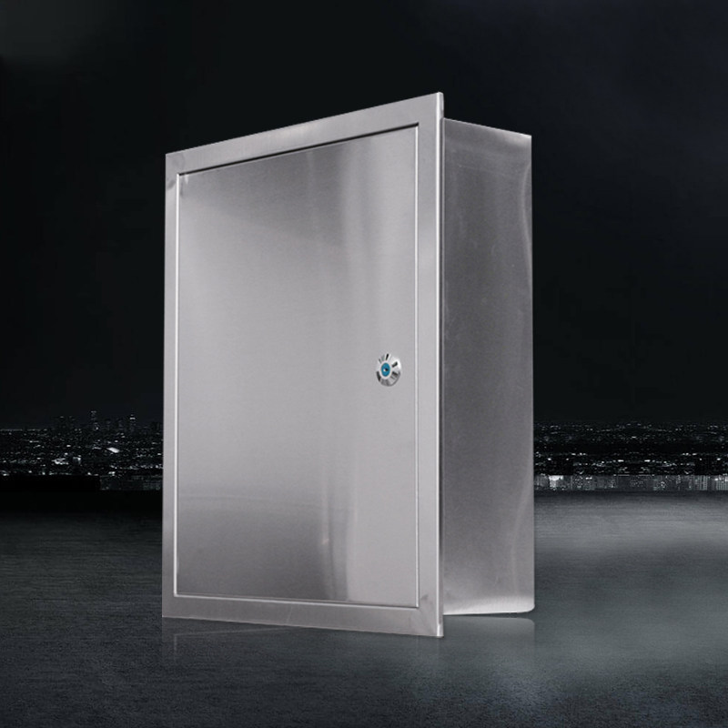 暗装不锈钢配电箱室内嵌墙水表落井门可定做弱电布线箱