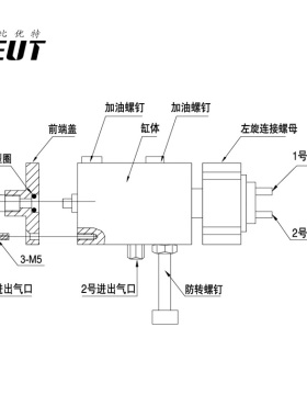 常州比优特二爪气动卡盘全套夹头