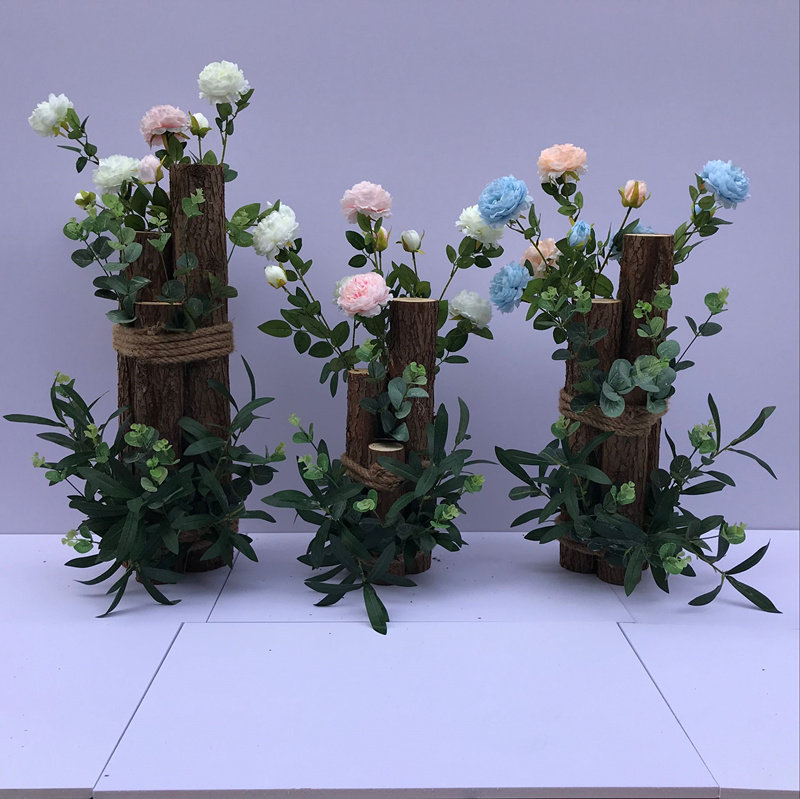 路引婚庆婚礼植物道具创意舞台装饰森林捆绑婚庆绢花