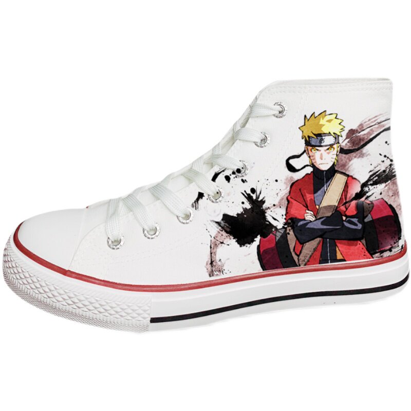回力涂鸦鸣人佐助火影忍者联名名帆布鞋男高运动帆布鞋