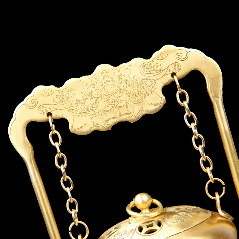 香炉摆件挂式原色铜熏铜吊熏香悬挂式檀香香薰炉