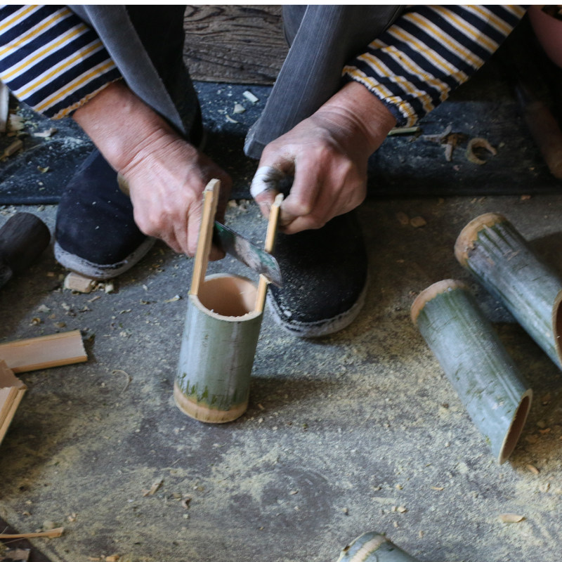 壁挂竹子个性复古创意手工环保悬挂多肉竹筒花盆