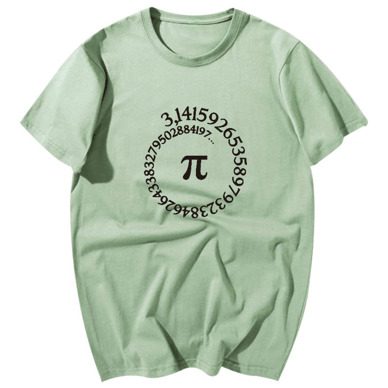 短袖圆周率衣服3.1415926数学理科生数字男女纯棉半袖t恤