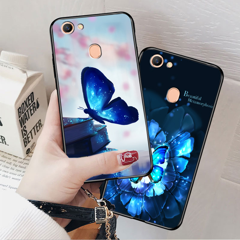 oppoa79opoa蝴蝶新款防摔0pp0a79t超薄r79t玻璃软边手机保护套