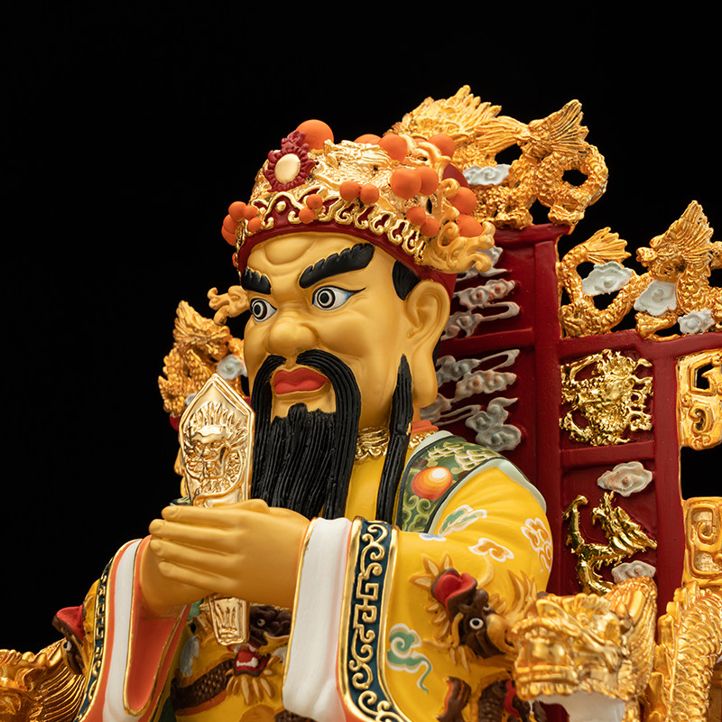 五爷佛像纯铜手工彩绘五台山龙五爷神像广济龙王摆件