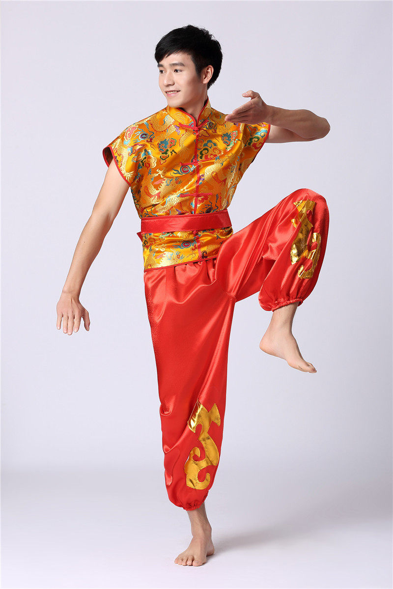 舞龙服装男女士打鼓服装演出服婚庆腰鼓服现代龙灯舞狮威风锣鼓服