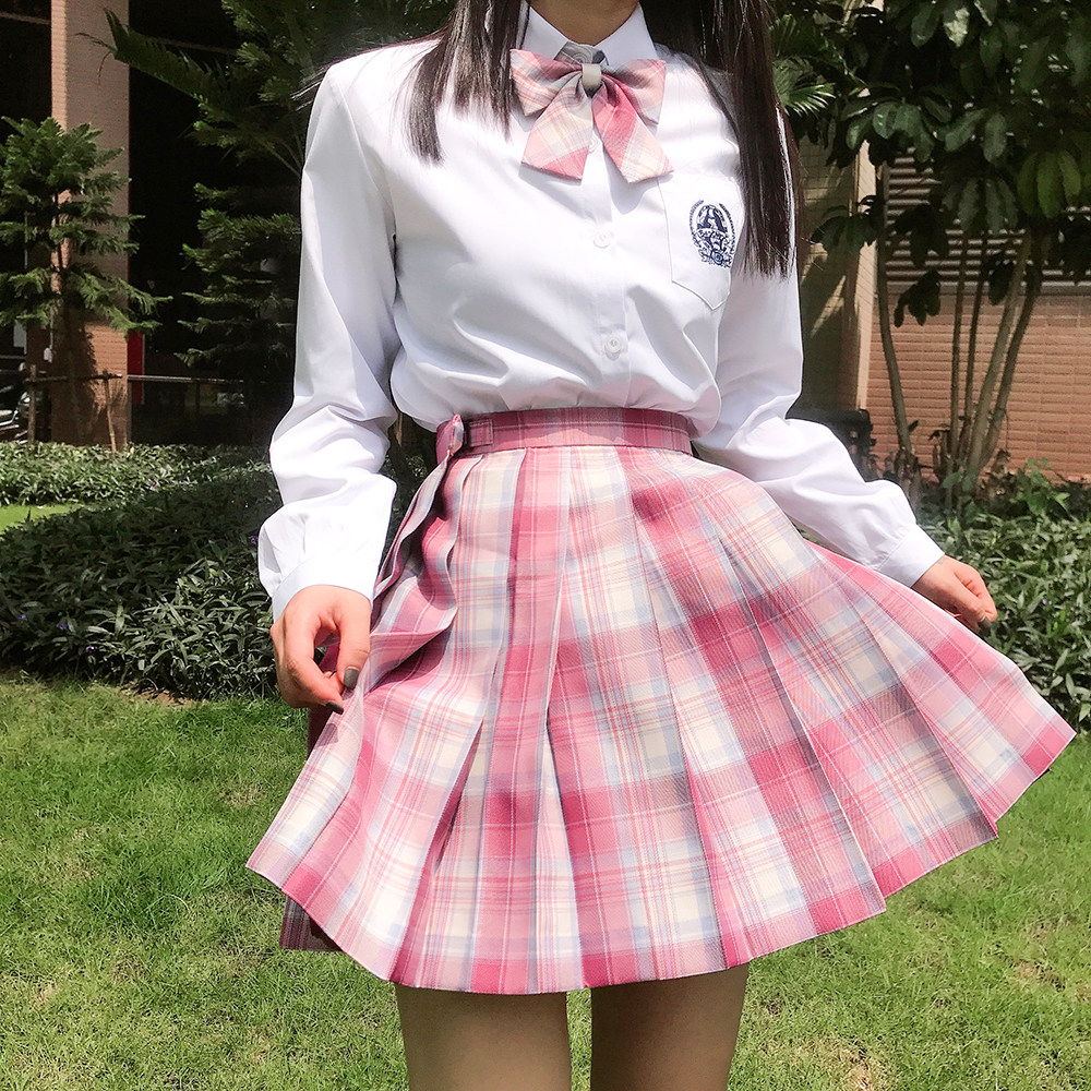 小红帽jk制服正统格子百褶裙夏日学生兔姬正版半身裙