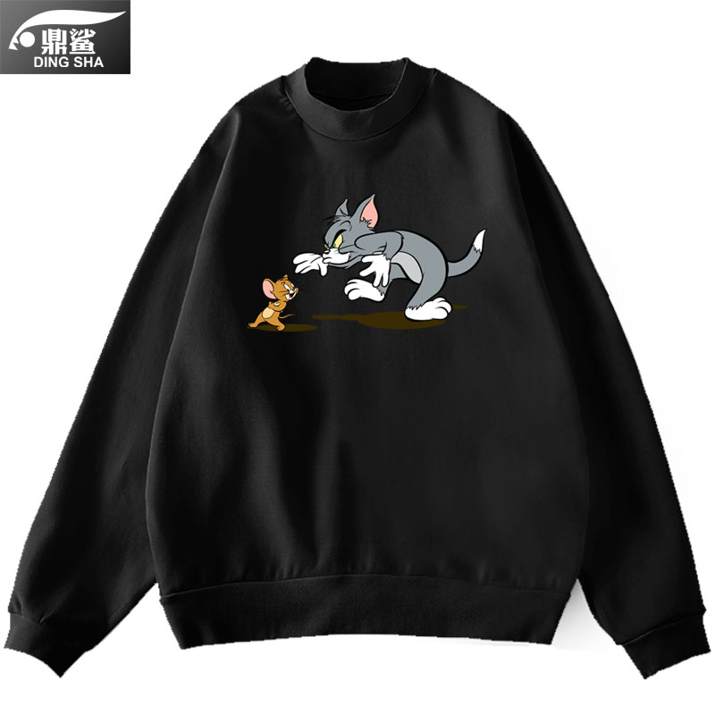 猫和老鼠动画周边薄款套头圆领卫衣男女学生毛圈长袖上衣服春秋装