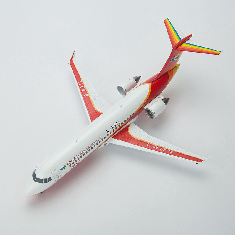 中国商飞arj21客机模型合金成品仿真飞机航模飞机模型
