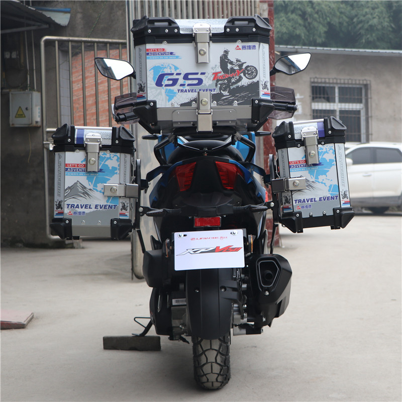 适用于力帆kpv150金边箱尾箱lf150t8改装三箱旅行箱后备摩托车尾箱