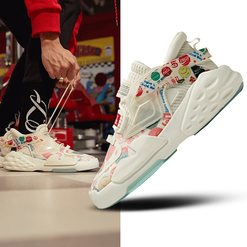 安踏可口可乐联名男鞋2021春秋秋季官网旗舰霸道运动休闲鞋