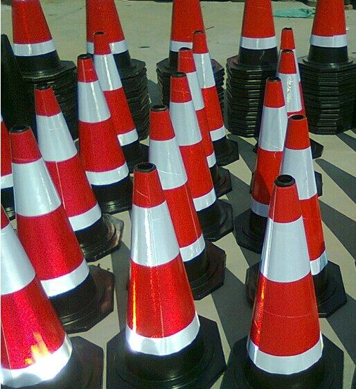 交通万福70cm橡胶路晶格反光防撞圆锥路障施特路锥