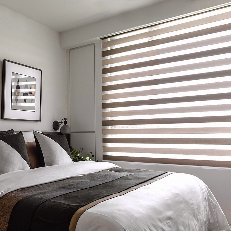 德国慕安娜多色拼色柔纱卷帘窗帘升降客厅餐厅卷帘