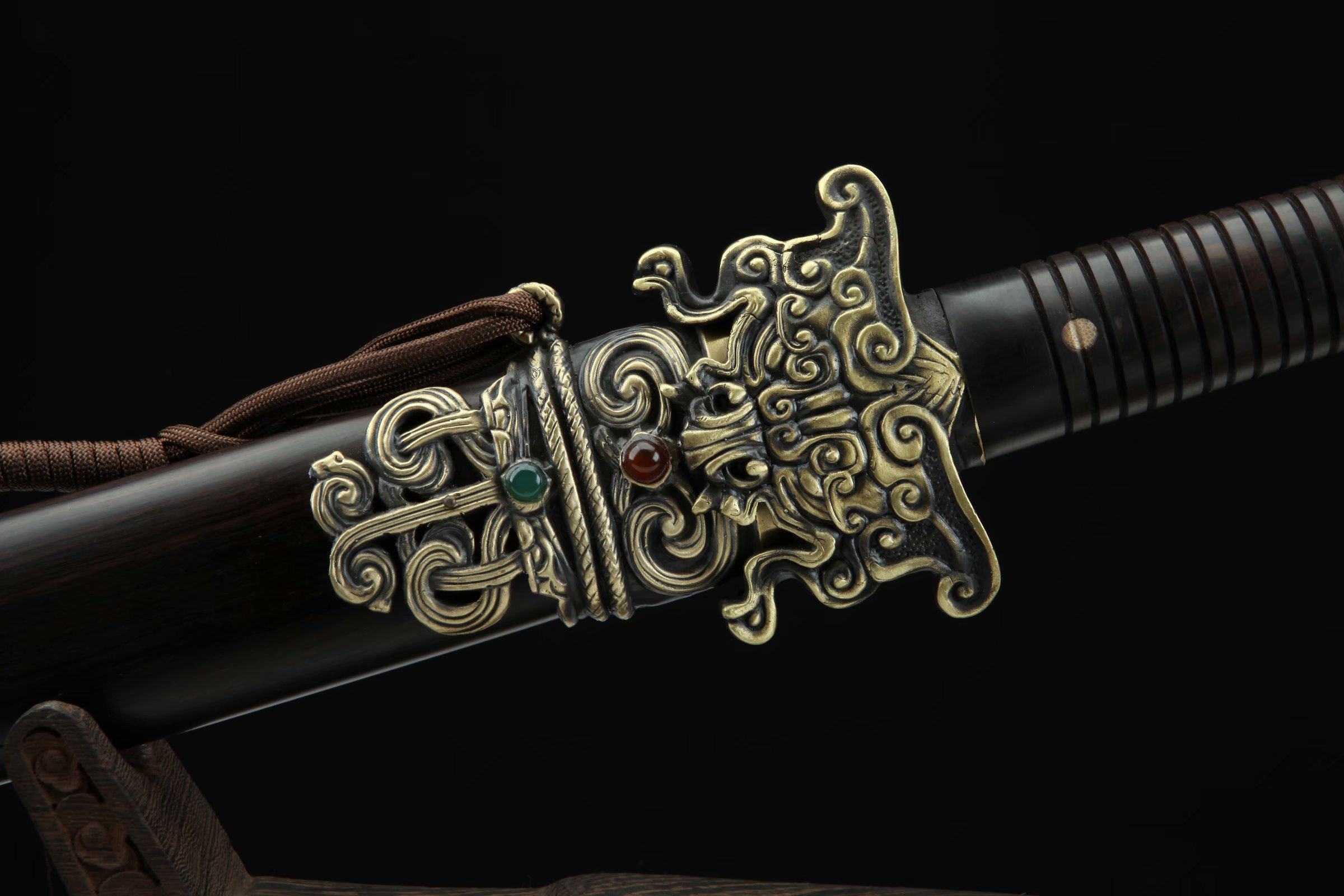 龙泉八面汉剑长款宝剑锰钢一体刀剑剑蛇神之剑刀剑