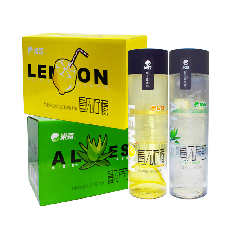 米奇看得见系列芦荟柠檬蜂蜜水饮料整片水果更新鲜310ml15瓶