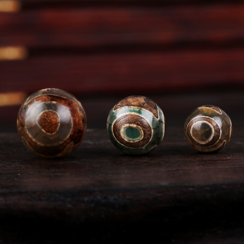 天眼天珠陶瓷圆珠文玩佛珠diy饰品配饰复古其他diy饰品配件
