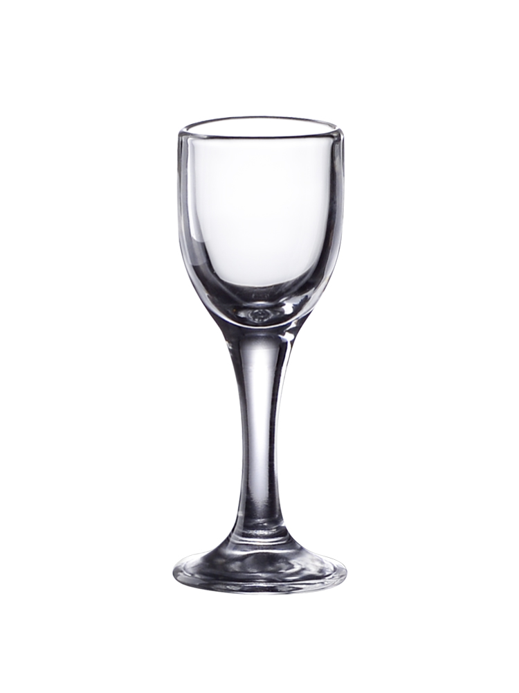 酒杯玻璃白酒杯小一丽尊一口6只酒店高脚一两白酒杯