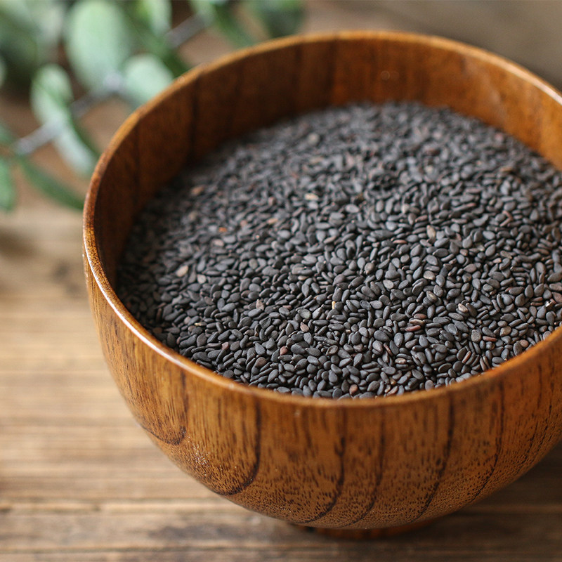 齐安堂 黑芝麻 农家自产黑芝麻生 免费磨芝麻 即食黑芝麻500g包邮