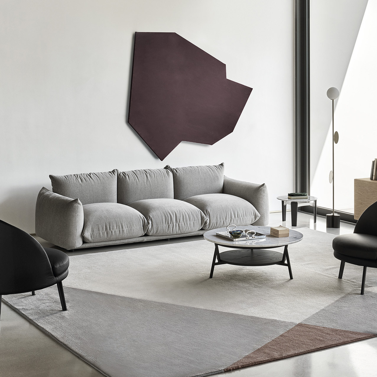 沙发意大利arflexmarenco超柔柔软面包枕头单人三人布艺沙发