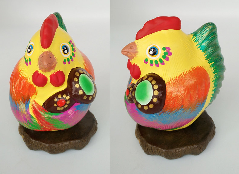 泥人张彩塑彩塑十二生肖工艺品摆设摆件乡村泥人