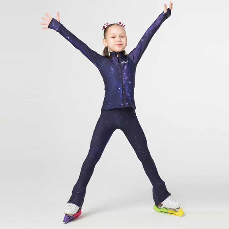 ugoskate俄罗斯花样滑冰训练服儿童滑冰服溜冰女保暖套装universe