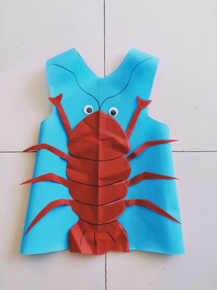 男童螃蟹环保演出服幼儿海洋生物生物系系列龙虾儿童演出服