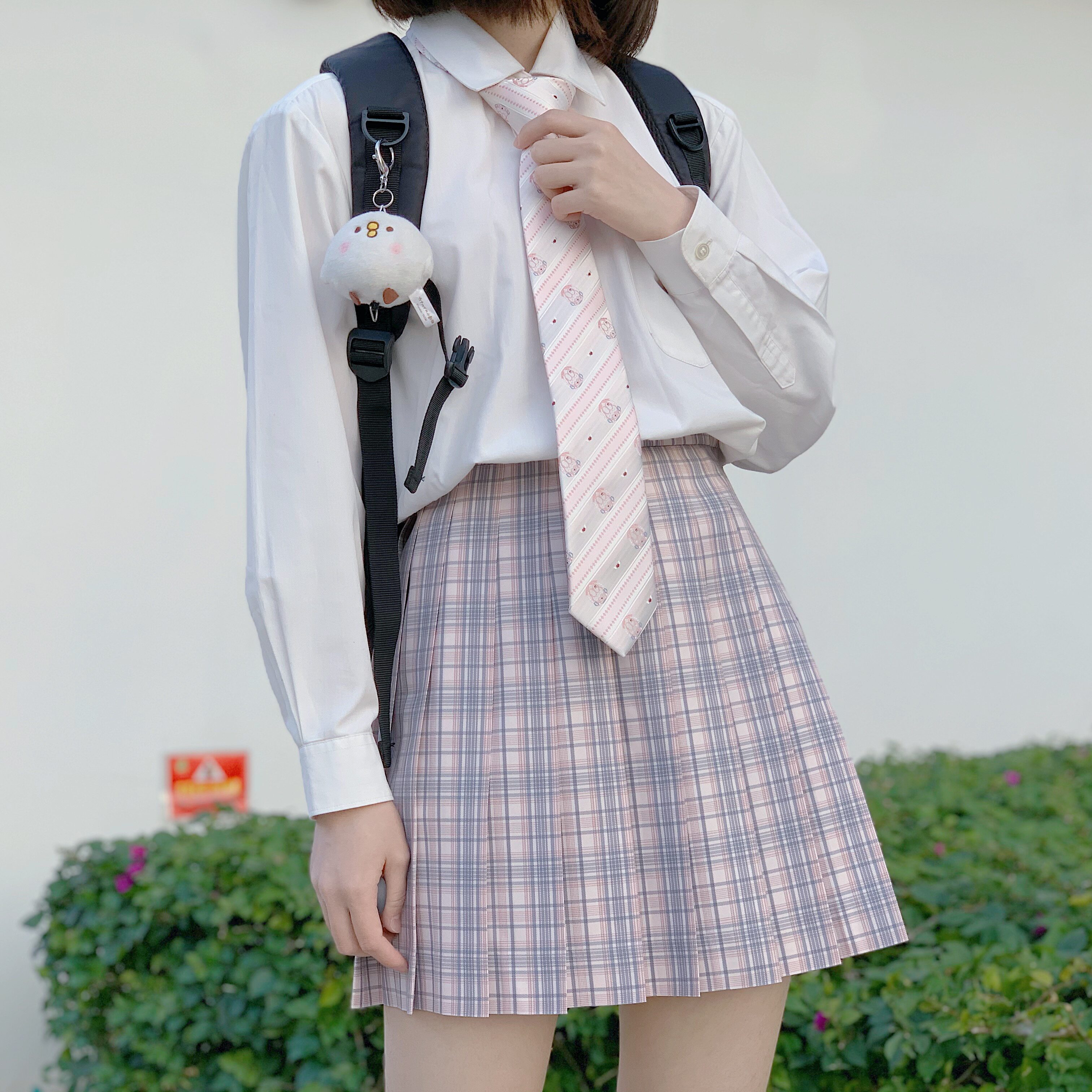 兔兔格裙 jk制服 学生班服校服百褶裙学院少女
