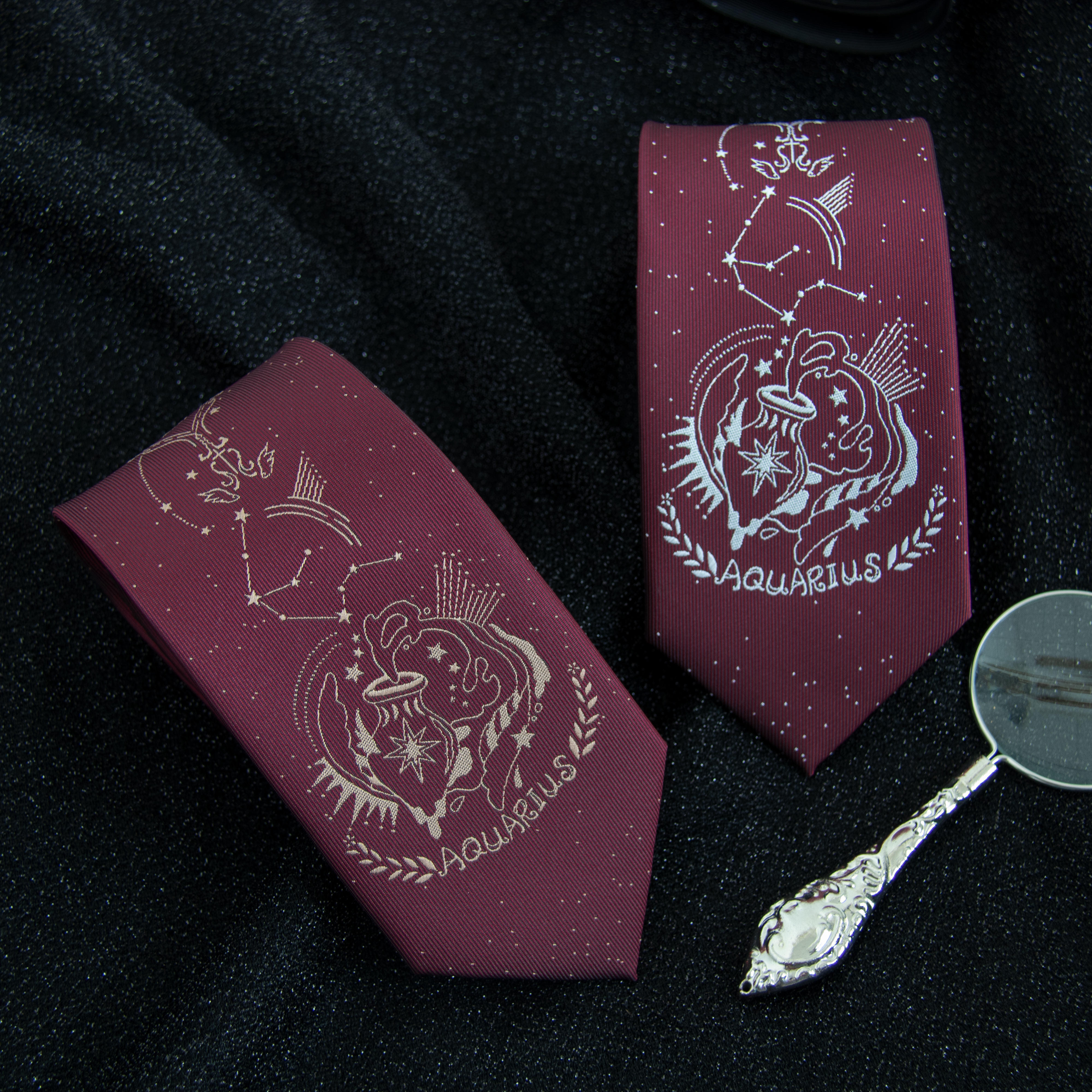 潘特维拉水瓶座jkdk制服原创设计领带手作领带