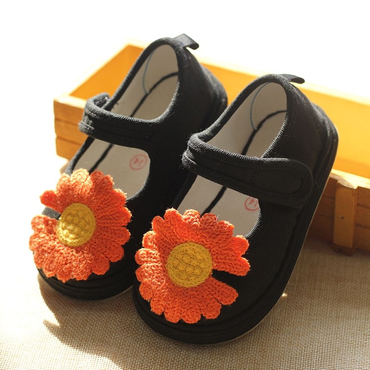 布蕊雏菊老北京儿童手工千层布鞋宝宝幼儿园家居儿童汉服鞋