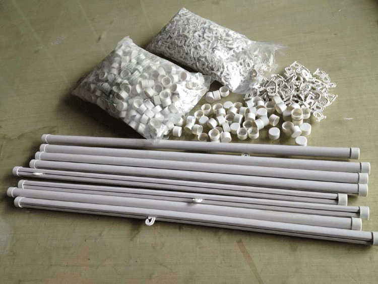 pvc塑料挂轴海报挂轴杆铝合金商场吊旗杆圆轴卷轴影楼夹画轴白色