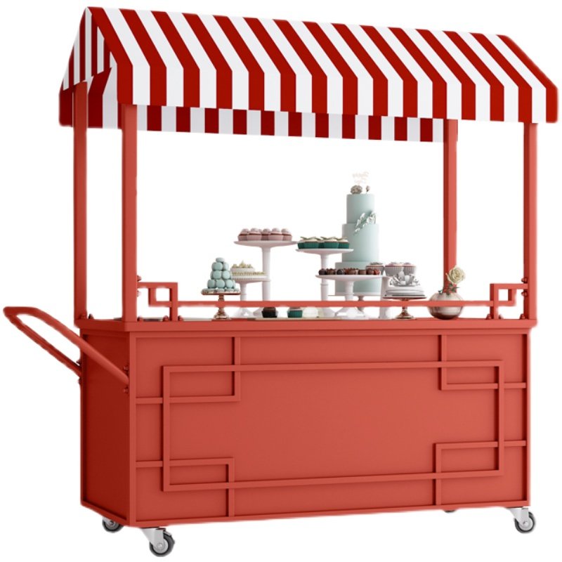 推车摆摊网红花车摊位集市地摊户外冰粉移动促销架