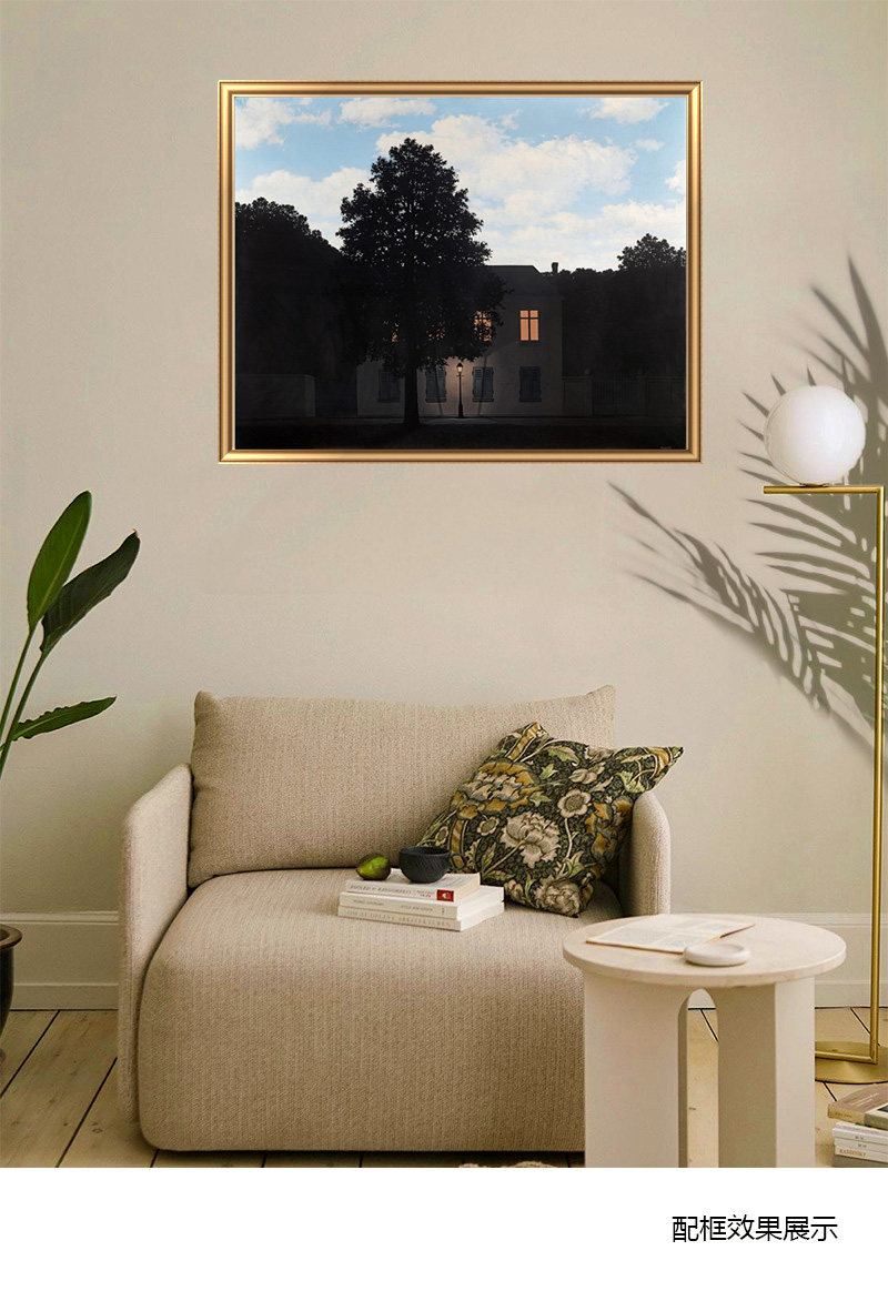 光之帝国renmagritte超现实主义油画玄关书房卧室装饰画现代装饰画