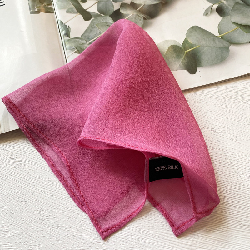 春盛祥100桑蚕蚕丝真丝手帕乔其纱手绢丝绸素色手帕