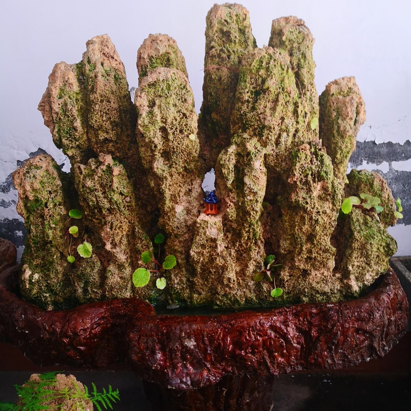 假山吸水盆景石山天然宅石奇石镇石上水石假山上水其它园艺用品