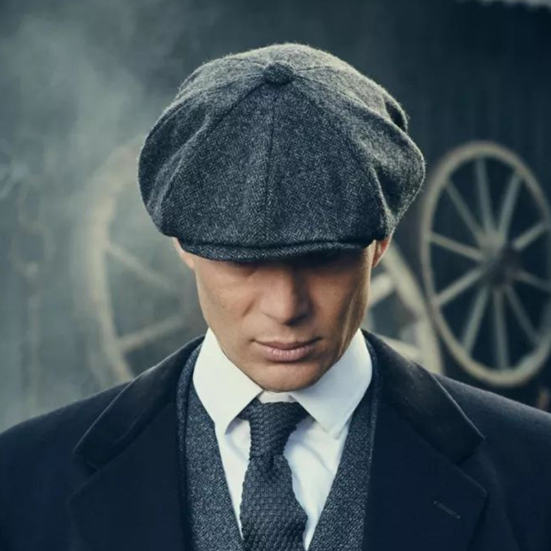 浴血黑帮羊毛毛呢八角剃刀党英伦帽子复古贝雷帽帽子
