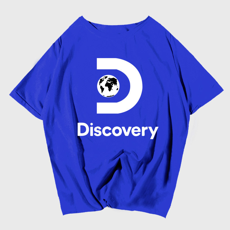 discovery探索频道大象探索周边纯棉短袖t恤衫男女宽松夏半袖衣服