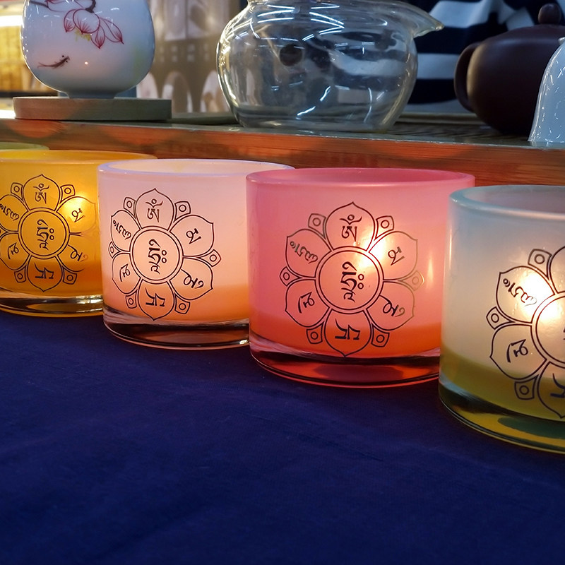 蜡烛圆通佛具佛前供灯24小时无烟酥油供佛家用香薰蜡烛