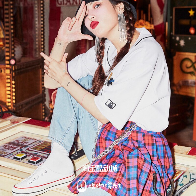 韩国mlb夏季新款女子饼干鞋泫雅同款一脚蹬无后跟帆布半拖板鞋