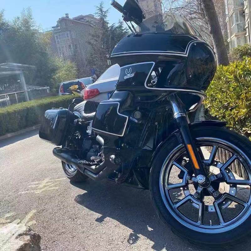 哈雷改装ds风格泰坦护腿高强度轻量量化软尾摩托车导流罩