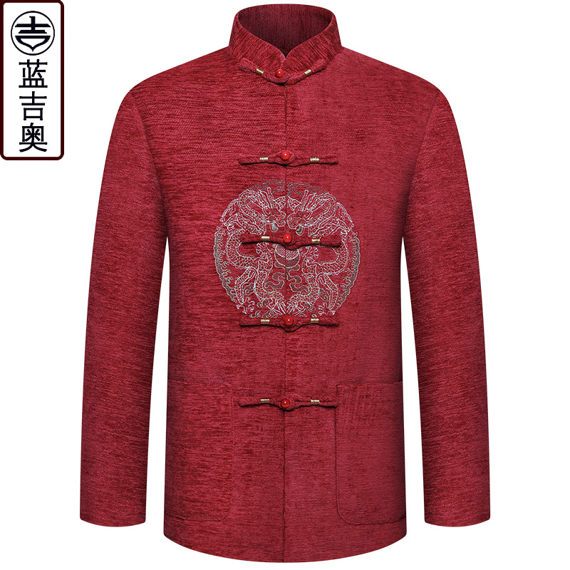 情侣装唐装男女套装中老年过寿生日爷爷奶奶婚礼服老人秋冬装外套